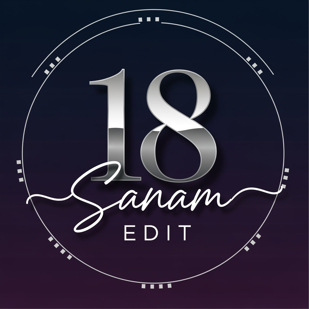 AI Design for create logo for 18 Sanam Edit