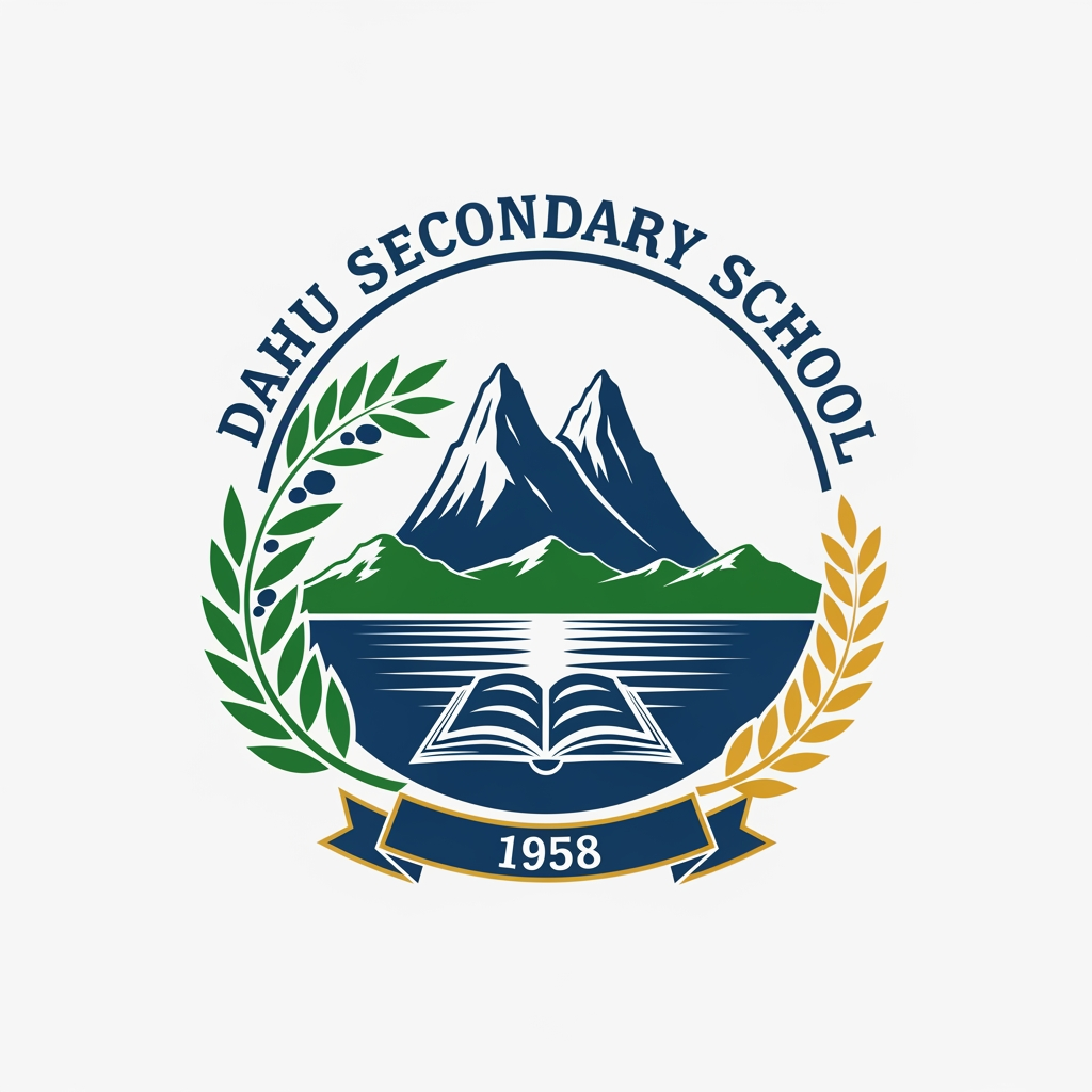 AI Design for logo for dahu secondary school