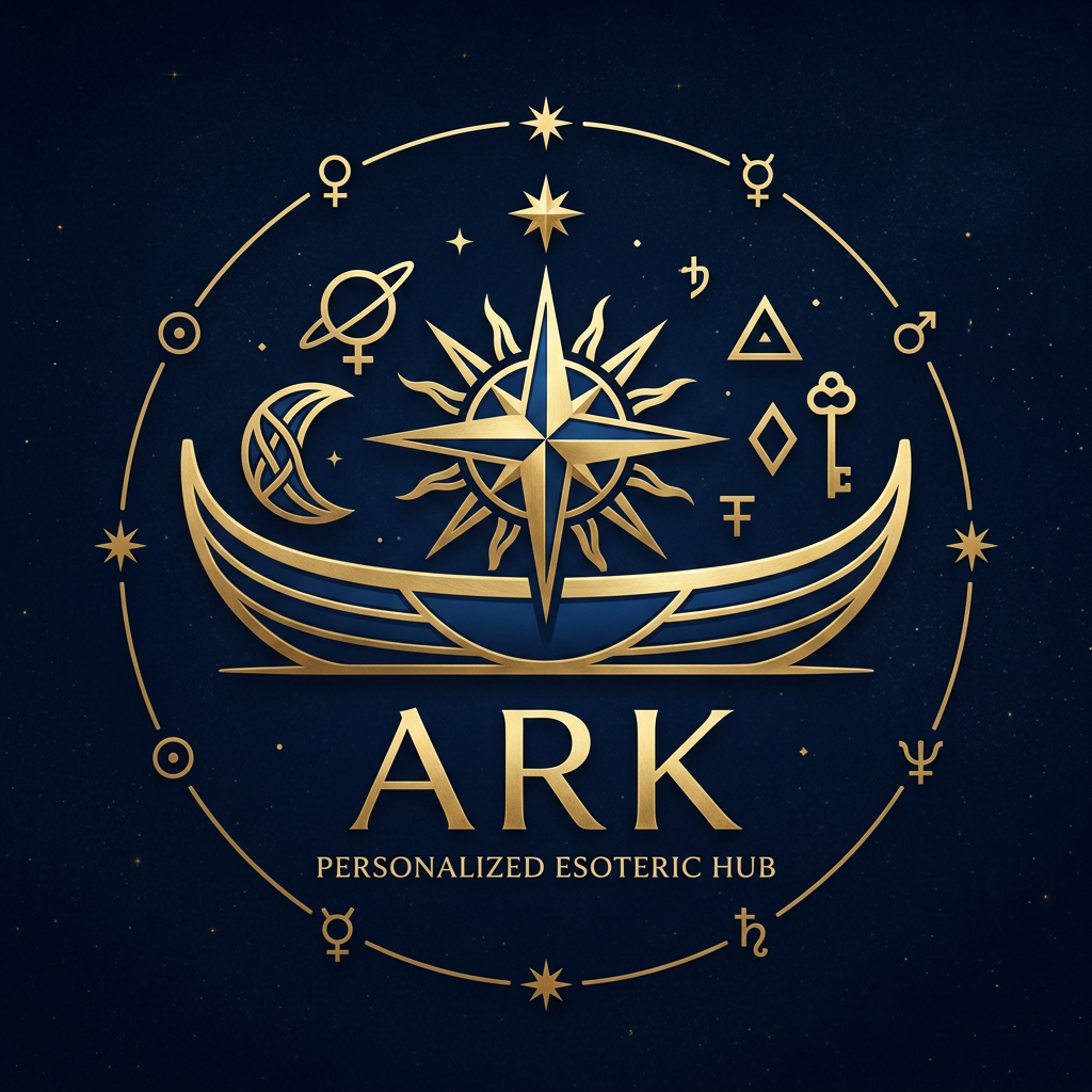 AI Design for tengo una app de astrologia, su nombre es ark, generame un logo