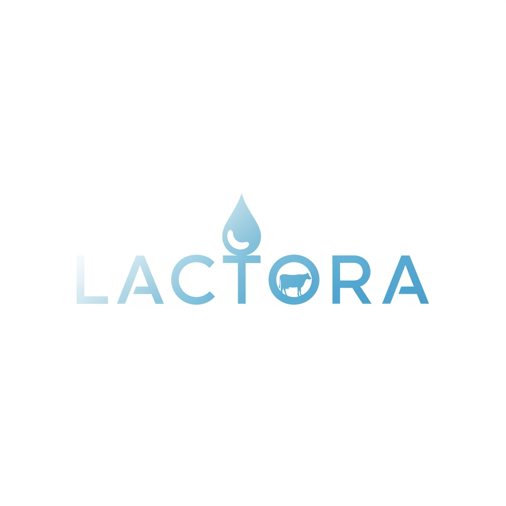 AI Design for Create logo for Ecommerse website name Lactora related to sale milk and milk product. give me proper simple logo for my company.