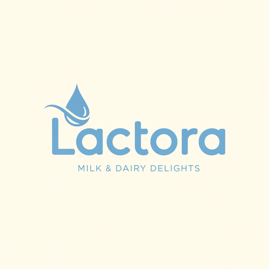 AI Design for Create logo for Ecommerse website name Lactora related to sale milk and milk product. give me proper simple logo for my company.