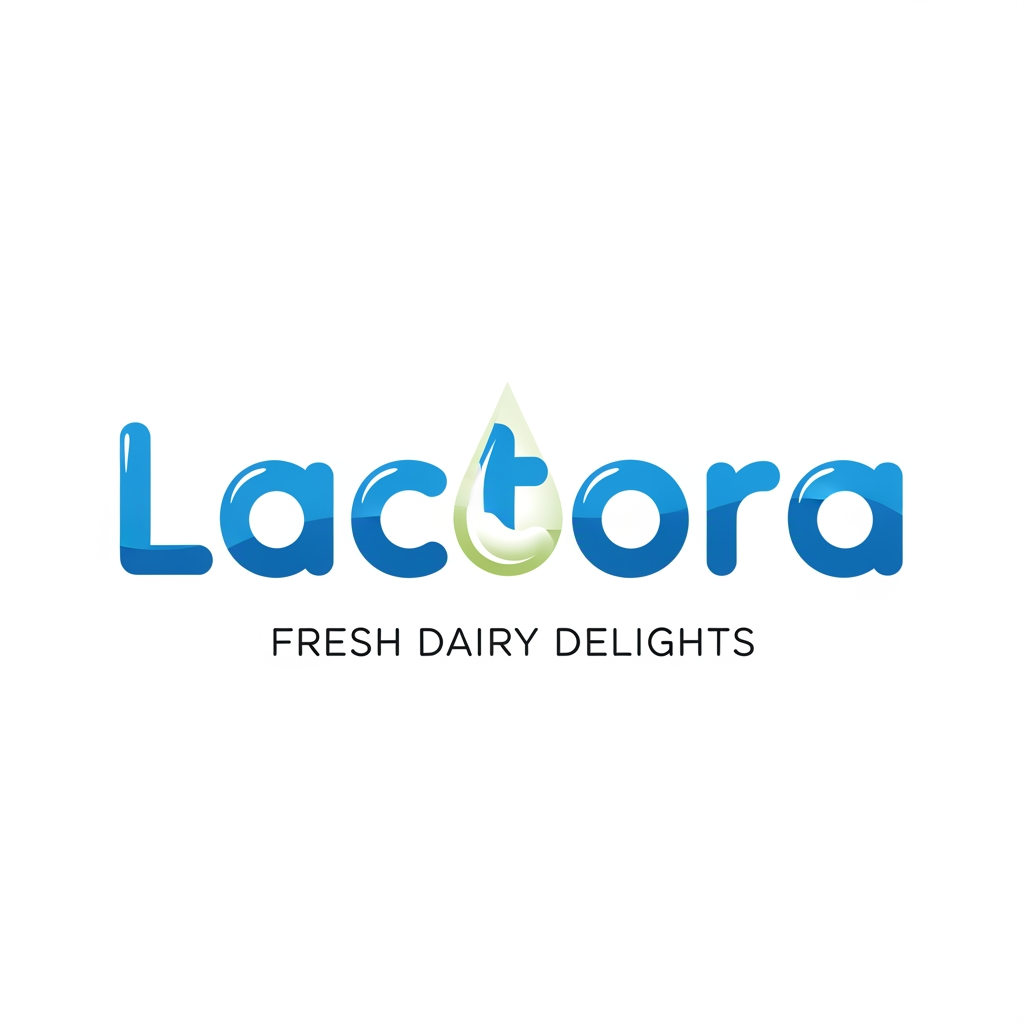 AI Design for Create logo for Ecommerse website name Lactora related to sale milk and milk product. give me proper simple logo for my company.