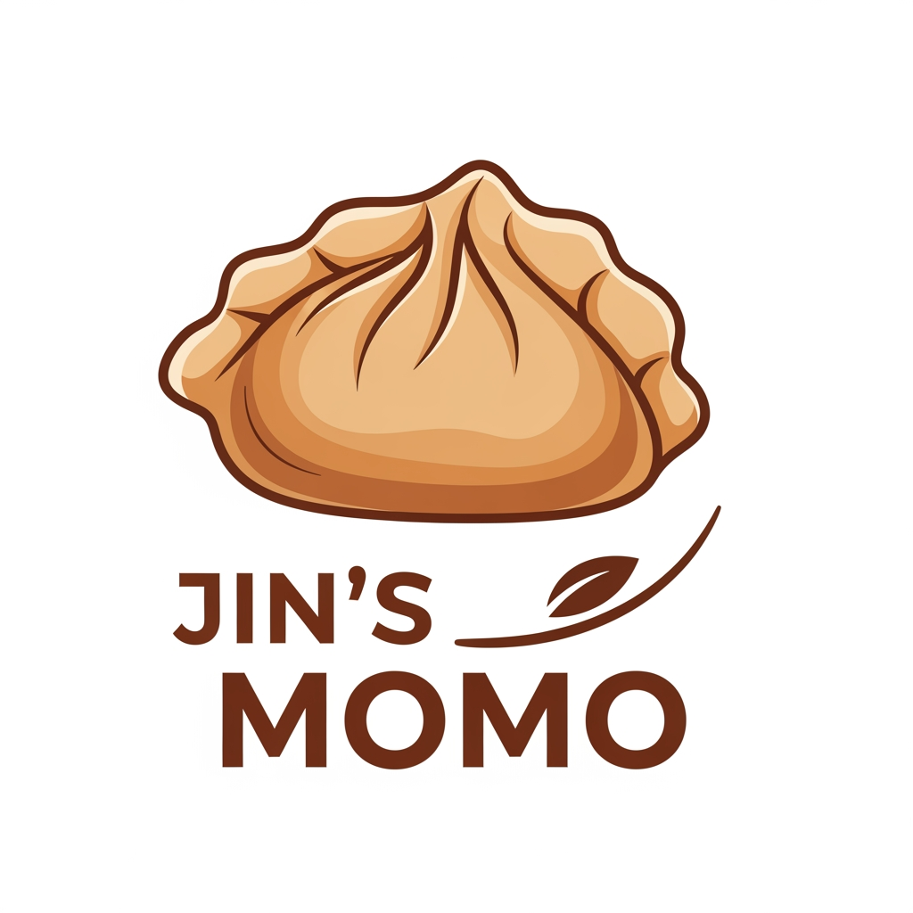 AI Design for I want to make logo
my brand name is 
Jin's Momo
make logo color is brawun