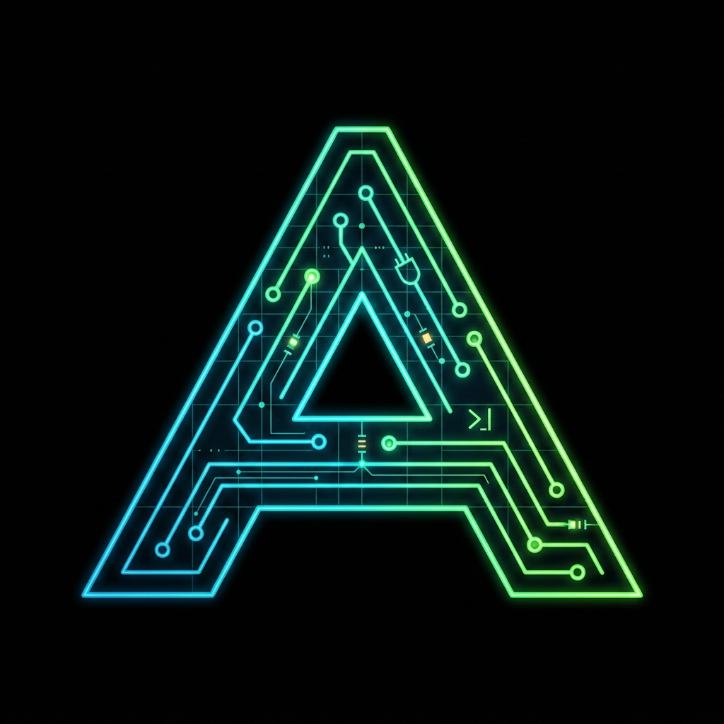 AI Design for Generate a Logo for my initial which is A and make it dark themed coding related make it nice slick logo and i will put logo on a dark navbar so make sure it looks nice you can use neon theme
it should look like a logo proper just with one initial
it has a background i dont want that
