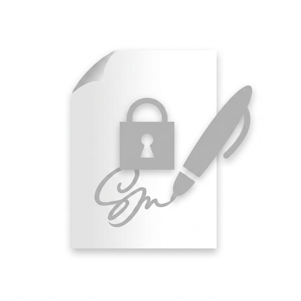 AI Design for i want to realize an icon with the same style of the attachment. I want to represent a digital signature