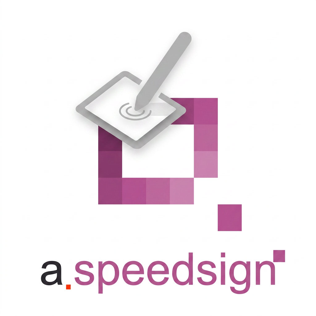 AI Design for I'd like to create a .svg logo for a new product, maintaining the format of the logos for other Slate products.
I'm attaching the logos.
As you can see, the format is:
- rectangle made of mini rectangles, with a starting color, with each rectangle consistently darker or lighter: the pattern is identical for each product.
- rectangle that protrudes, consistent with the Slate logo and monogram.
- material design style icon that references the product's function.
- typographic logo with a rectangle that protrudes pixel-like from one of the letters, with the Slate a. as a prefix. The product name could be a.speedsign.
Find a color that matches the Slate palette, which currently consists of:
accent color: #ff3300
products: #02a17c, #bd569b, #3476cb, #7340bf, #b6a63d,
the product is a one-shot digital sign.
found a differnet color
i don't like the icon because is the same of a.docukey: don't use documents or papers