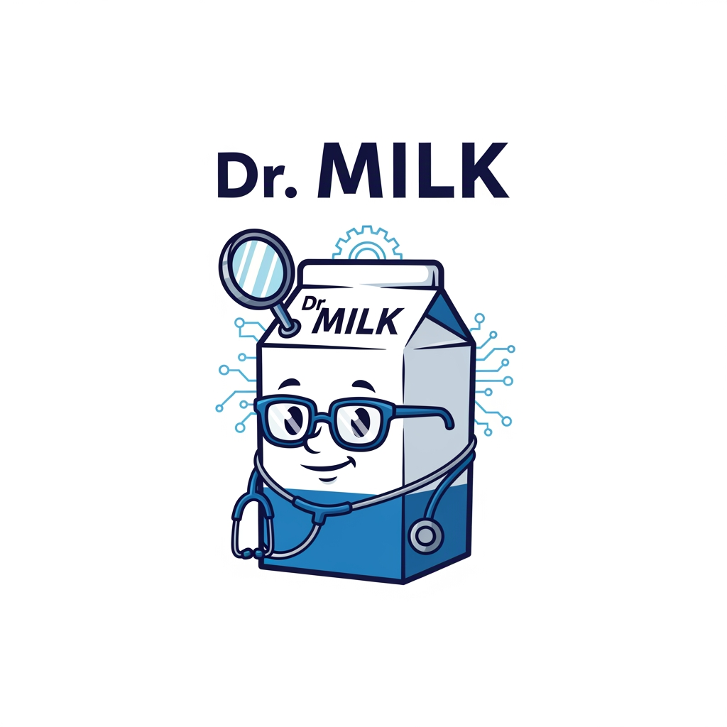 AI Design for a logo for ai agent name - Dr milk