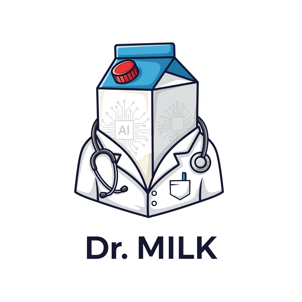 AI Design for a logo for ai agent name - Dr milk