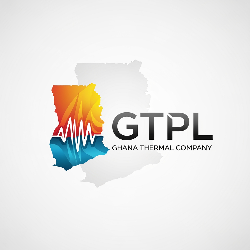 AI Design for A logo for a Company with name GTPL which Ghana Thermal COmpany