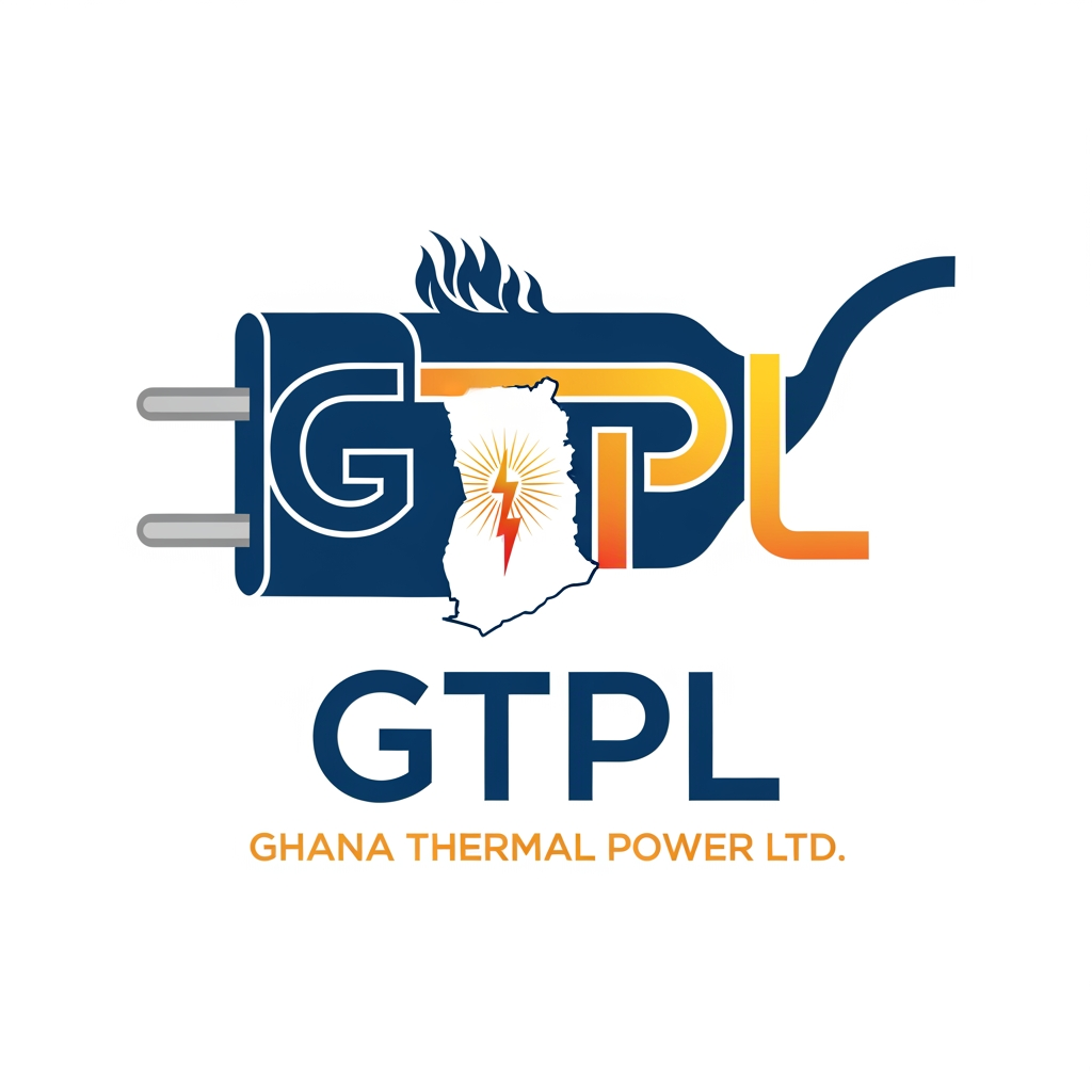 AI Design for A logo for a Company with name GTPL which Ghana Thermal COmpany