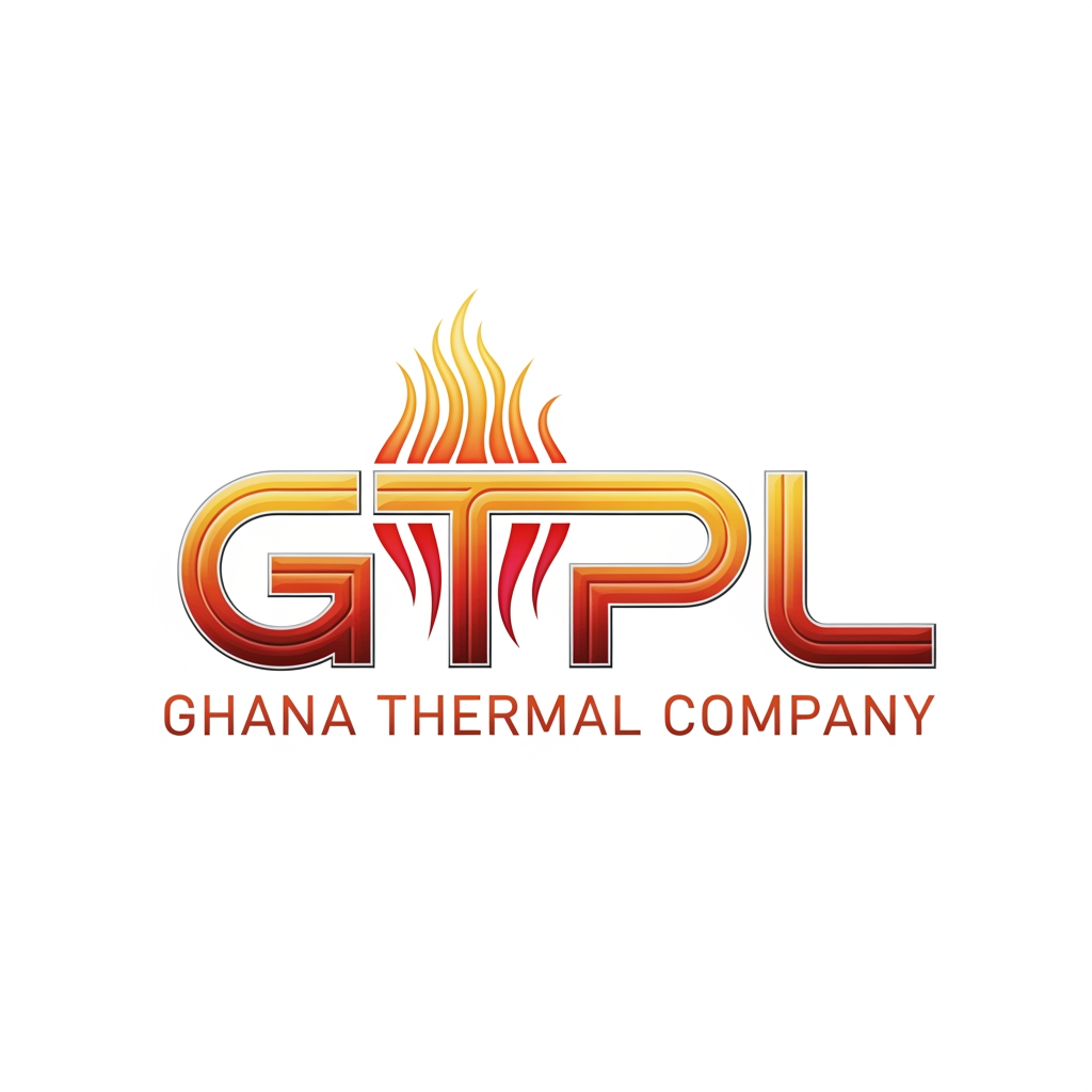AI Design for A logo for a Company with name GTPL which Ghana Thermal COmpany