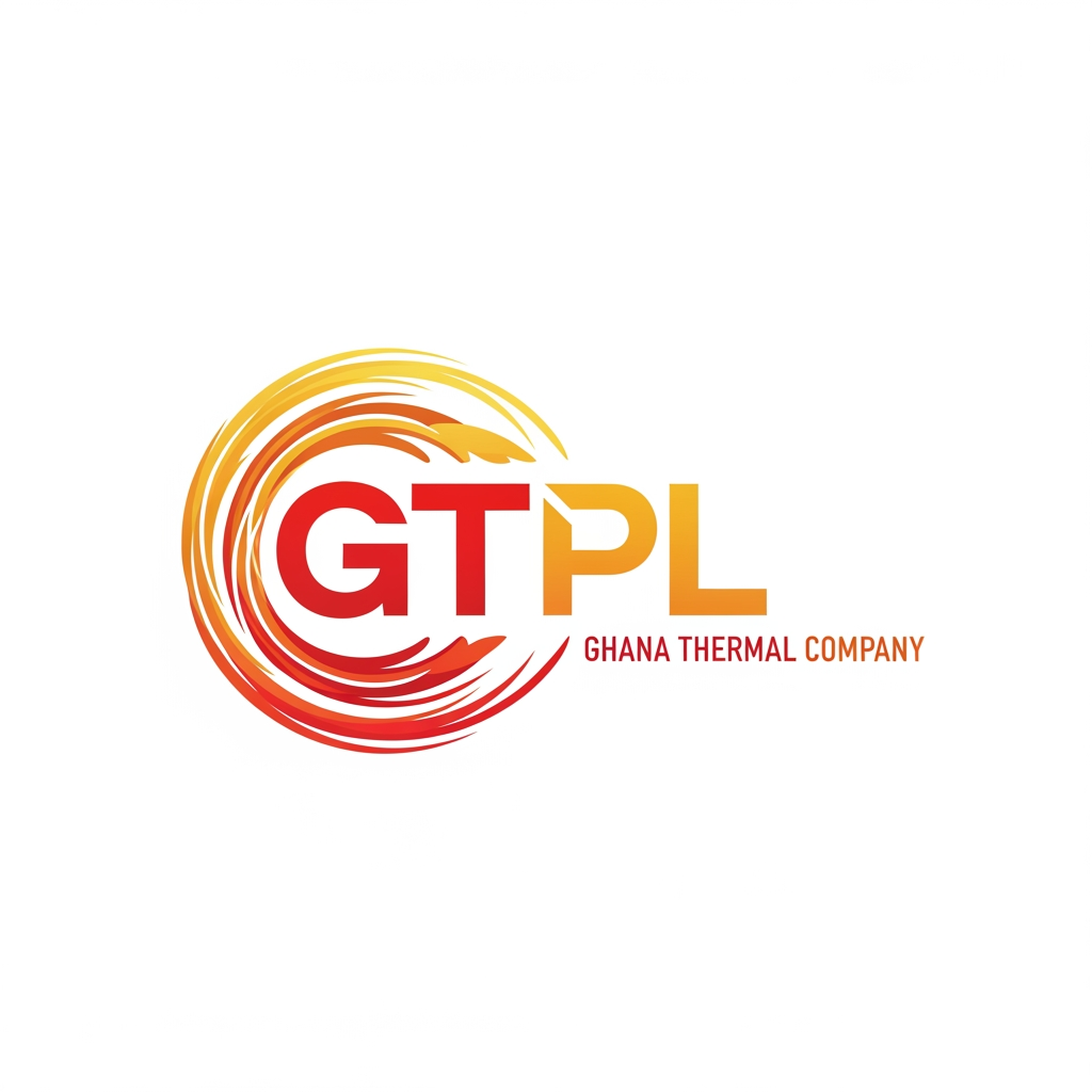 AI Design for A logo for a Company with name GTPL which Ghana Thermal COmpany
