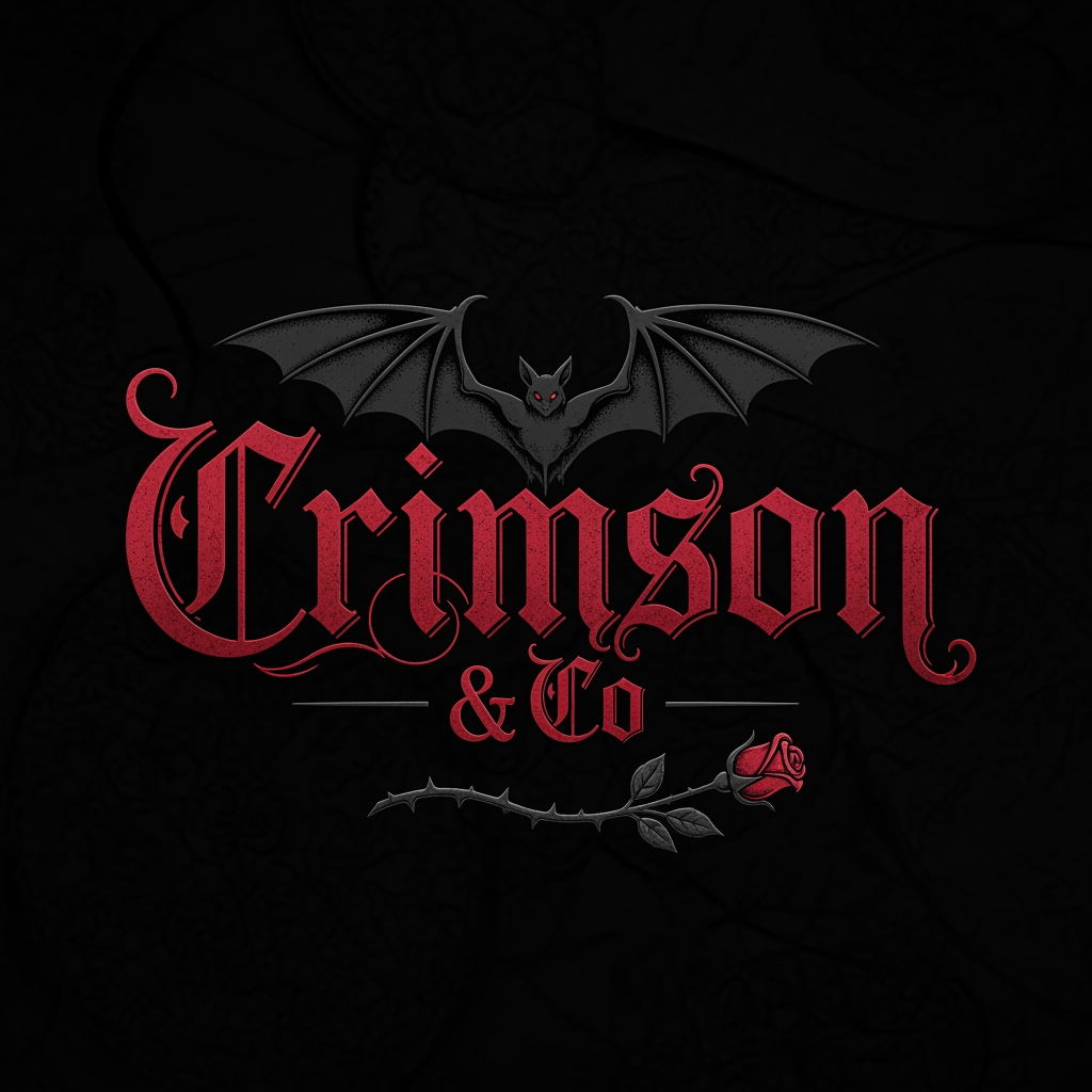 AI Design for Crimson & Co , should be unique and more attractive kinda gothic?