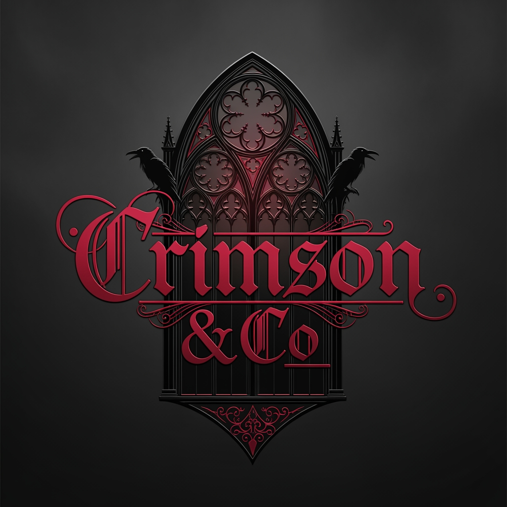 AI Design for Crimson & Co , should be unique and more attractive kinda gothic?