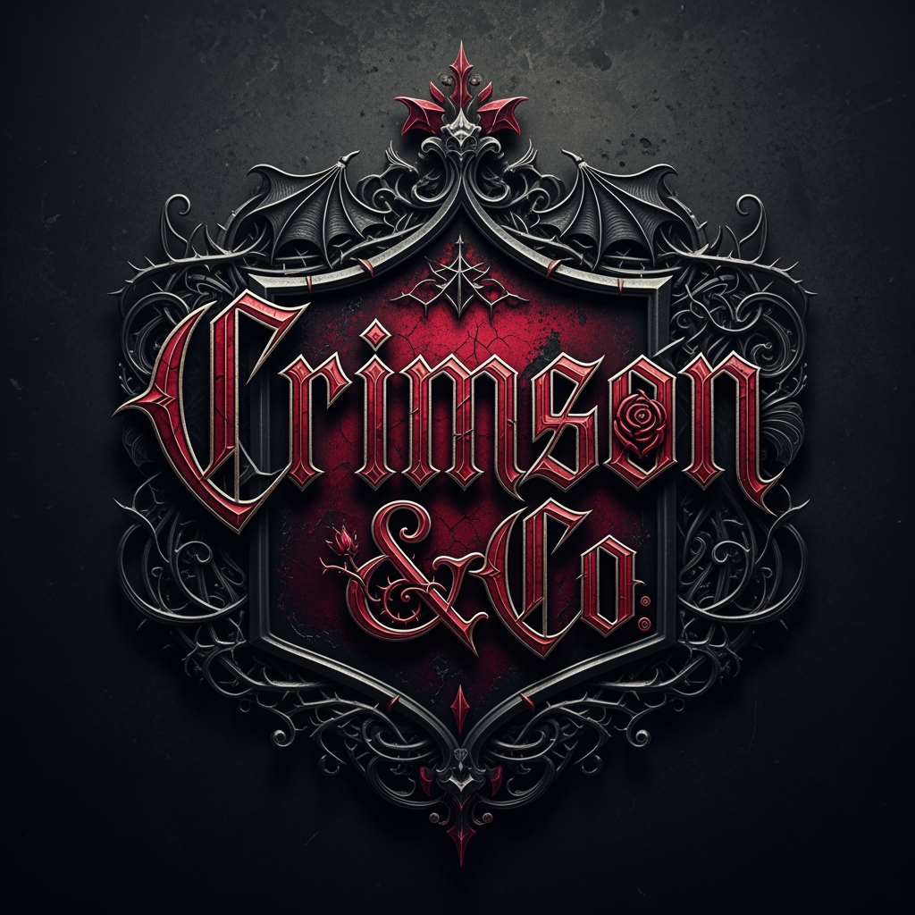 AI Design for Crimson & Co , should be unique and more attractive kinda gothic?