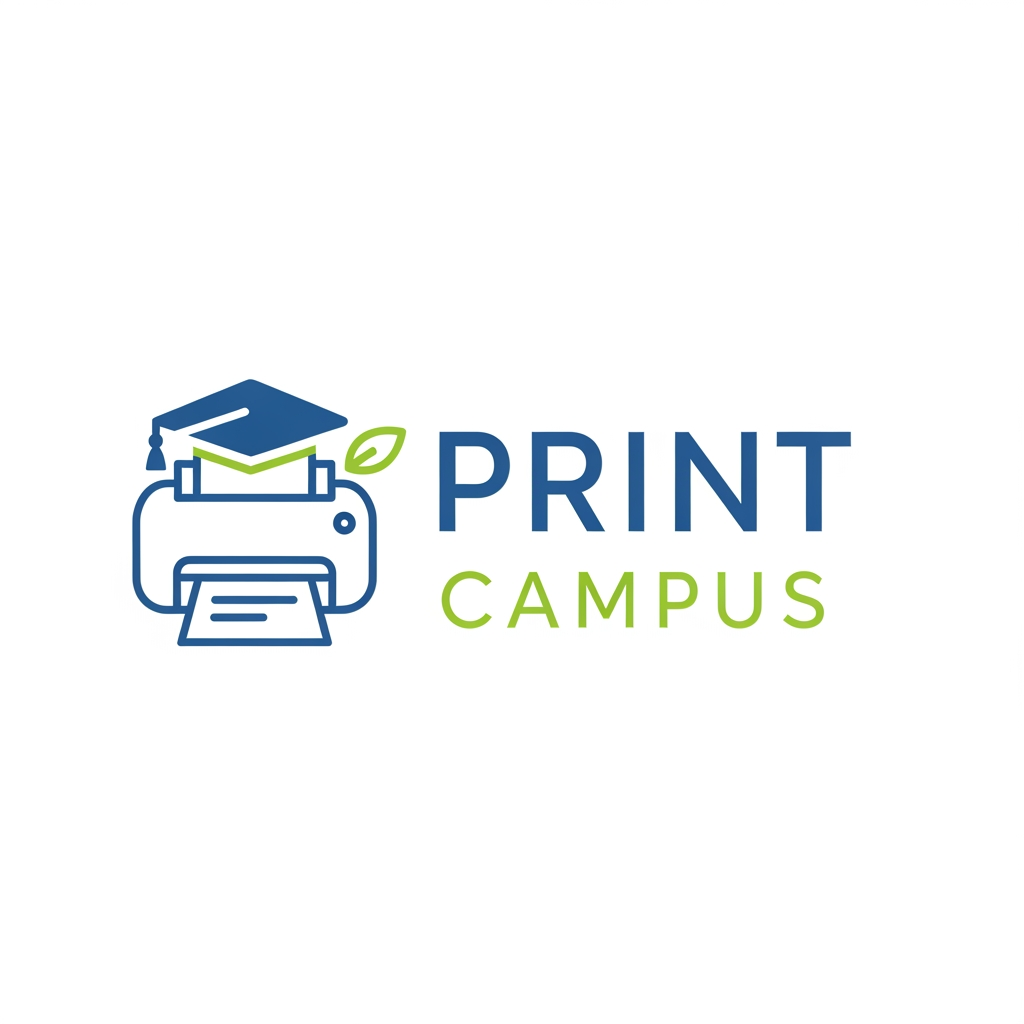 AI Design for Create a cachy and attractive , profassional logo for this app anme - PRINT CAMPUS