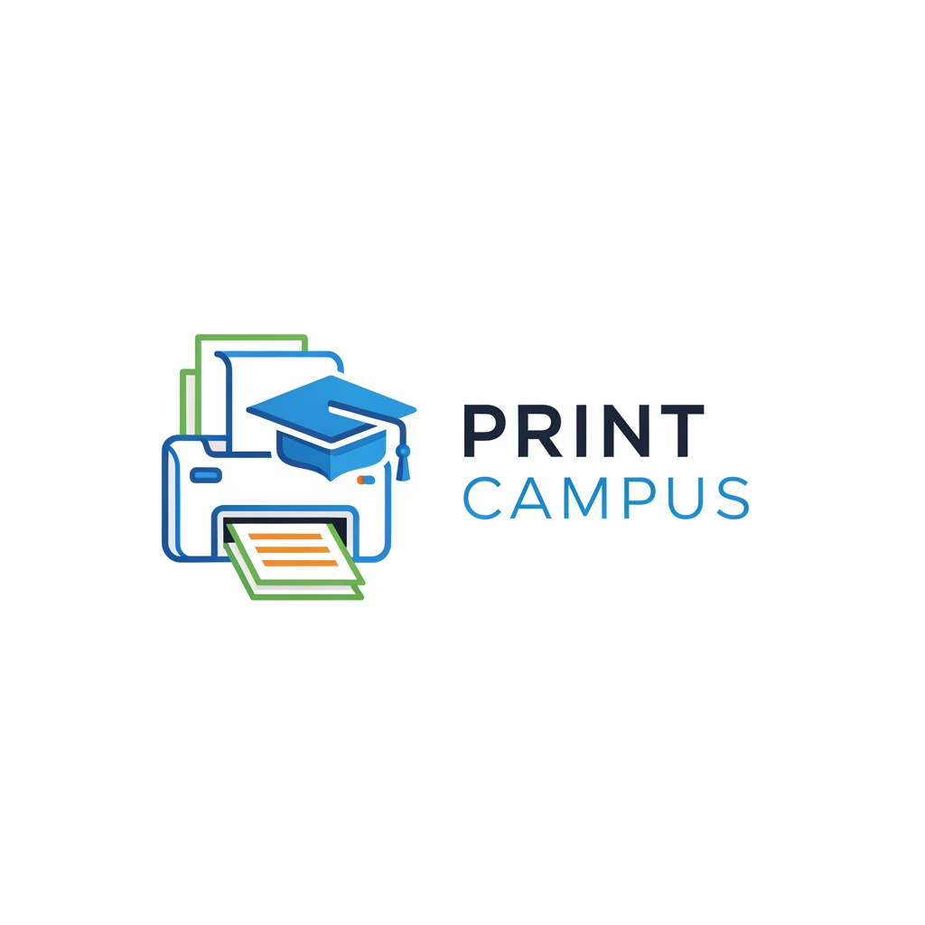 AI Design for Create a cachy and attractive , profassional logo for this app anme - PRINT CAMPUS