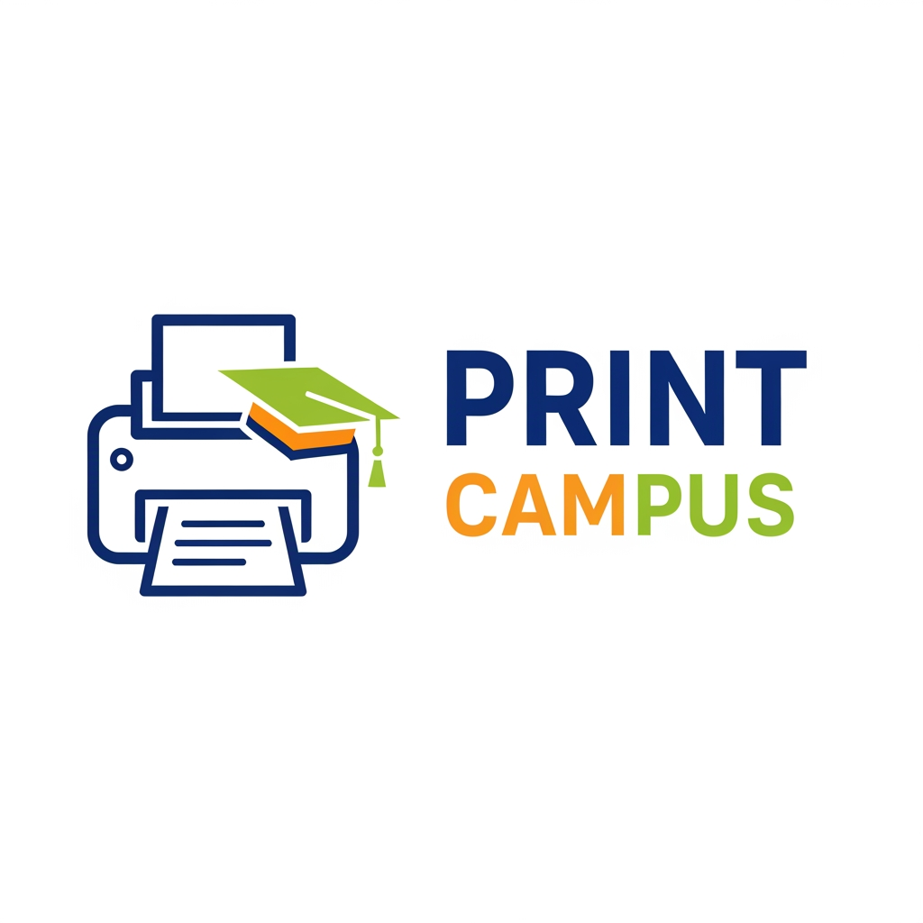 AI Design for Create a cachy and attractive , profassional logo for this app anme - PRINT CAMPUS