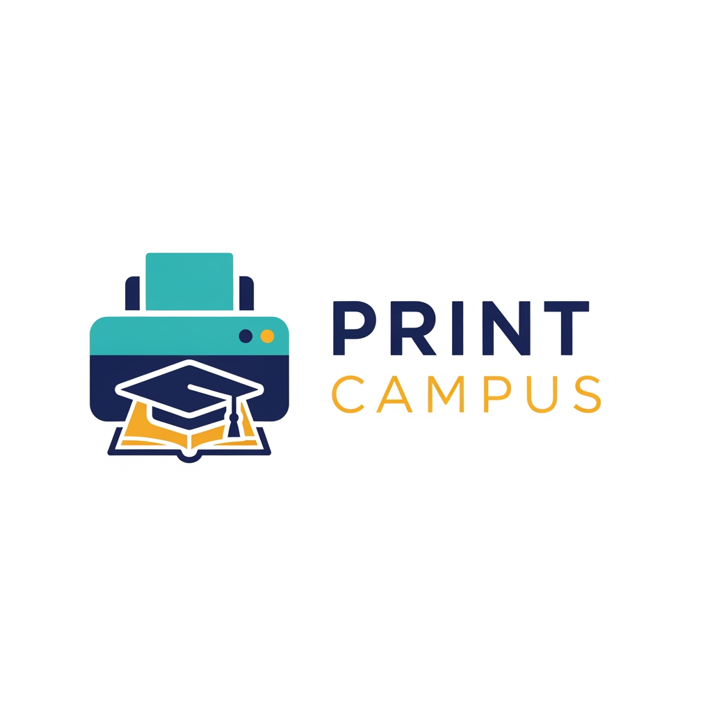 AI Design for Create a cachy and attractive , profassional logo for this app anme - PRINT CAMPUS