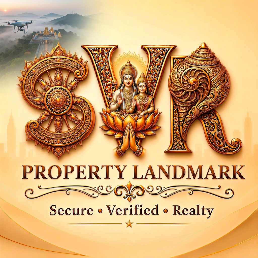 AI Design for using this logo, create a video launching the logo, start from tirupati hills, going upto opening seven doors of god ringing bells and lighting lamp one after the other door opening at last show lord venkateshwara feet and go above and show face and then show full god and make logo coming out of lord vekateshwara hand like a blessing