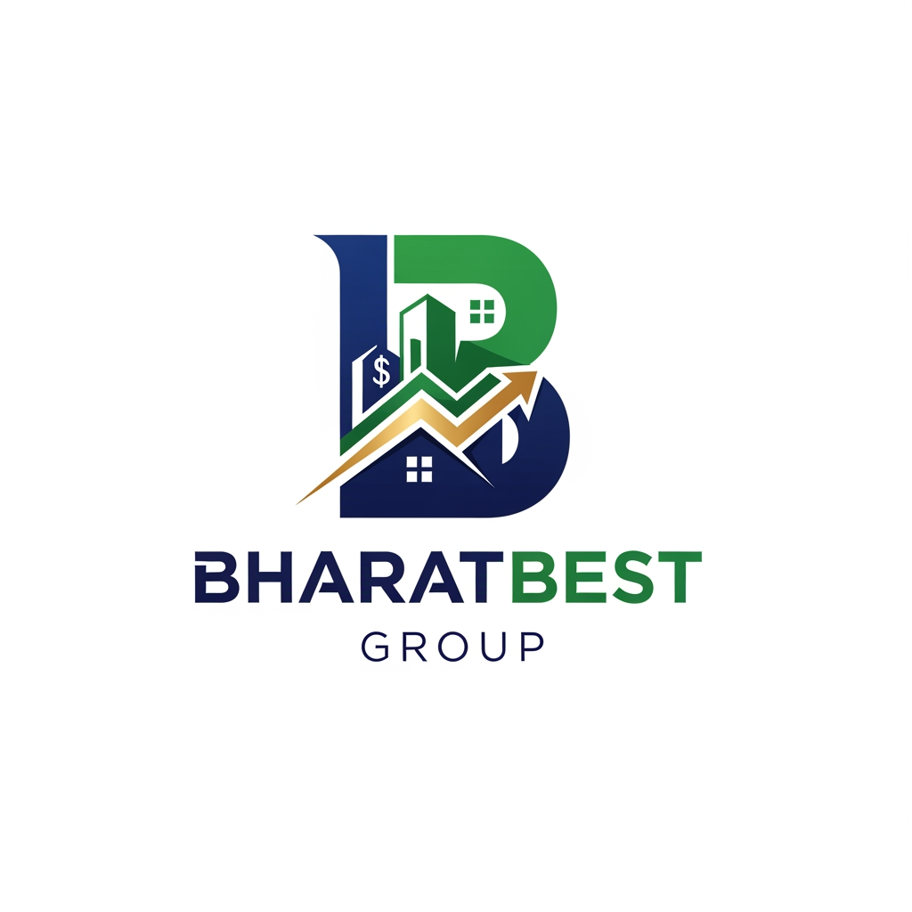 AI Design for bharatbest group logo with real estate and financial sector