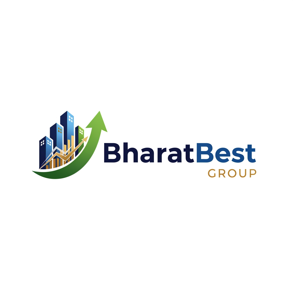 AI Design for bharatbest group logo with real estate and financial sector