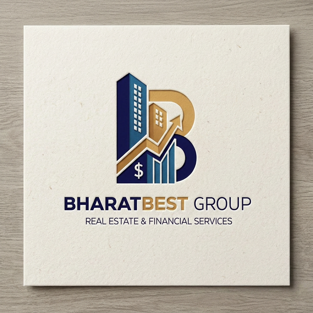 AI Design for bharatbest group logo real estate and financial services