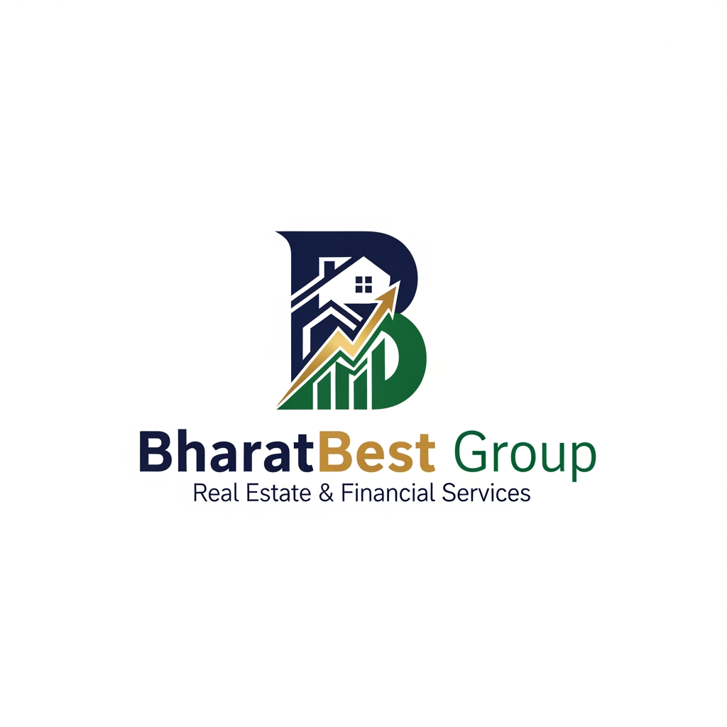 AI Design for bharatbest group logo real estate and financial services