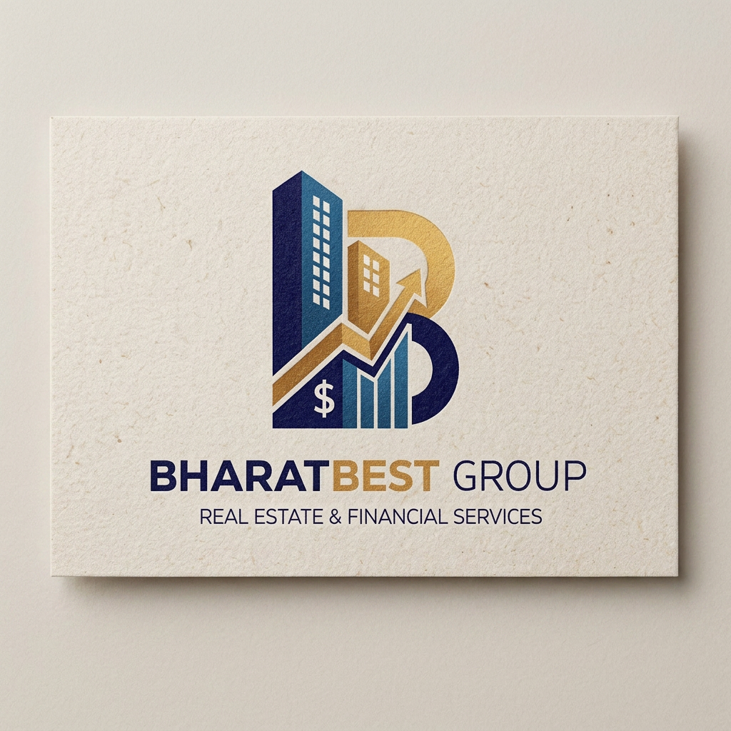 AI Design for bharatbest group logo real estate and financial services