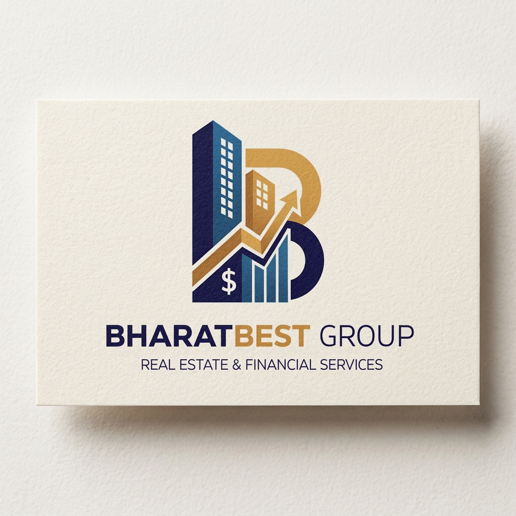 AI Design for bharatbest group logo real estate and financial services