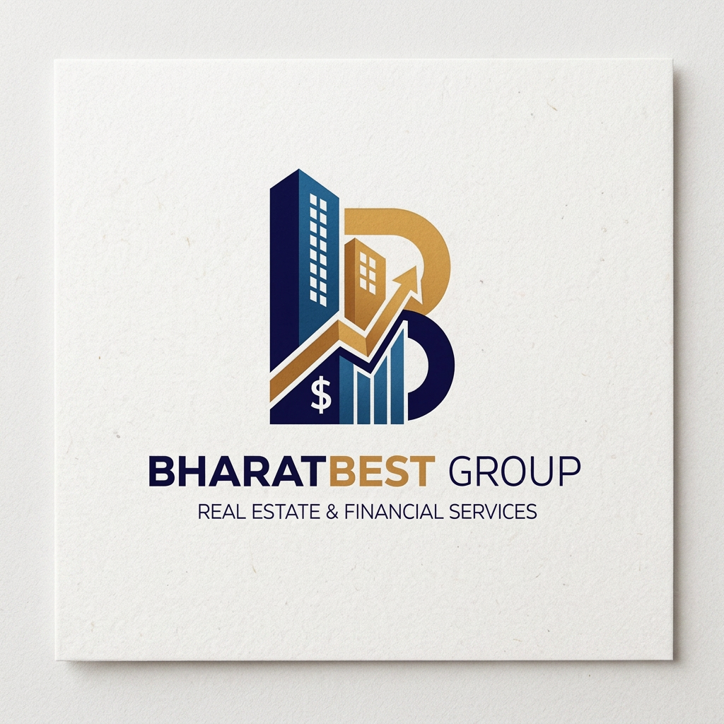 AI Design for bharatbest group logo real estate and financial services