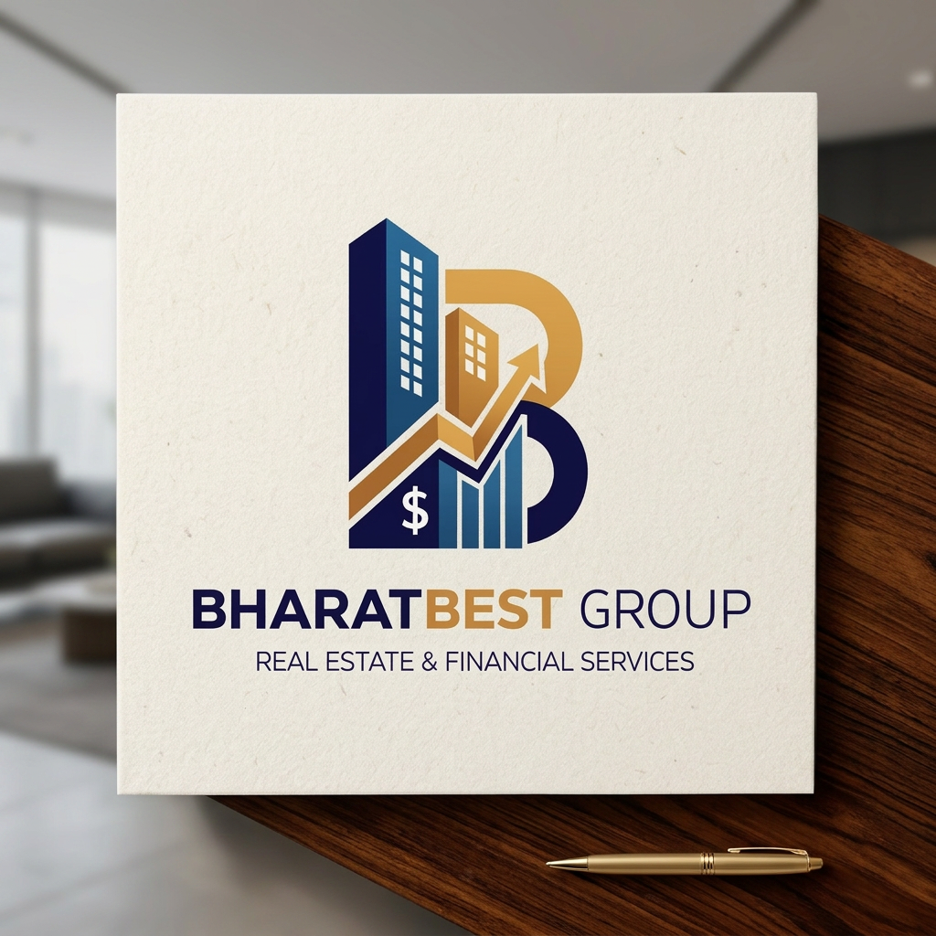 AI Design for bharatbest group logo real estate and financial services