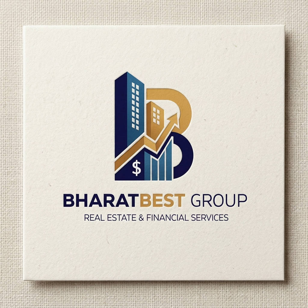 AI Design for bharatbest group logo real estate and financial services
