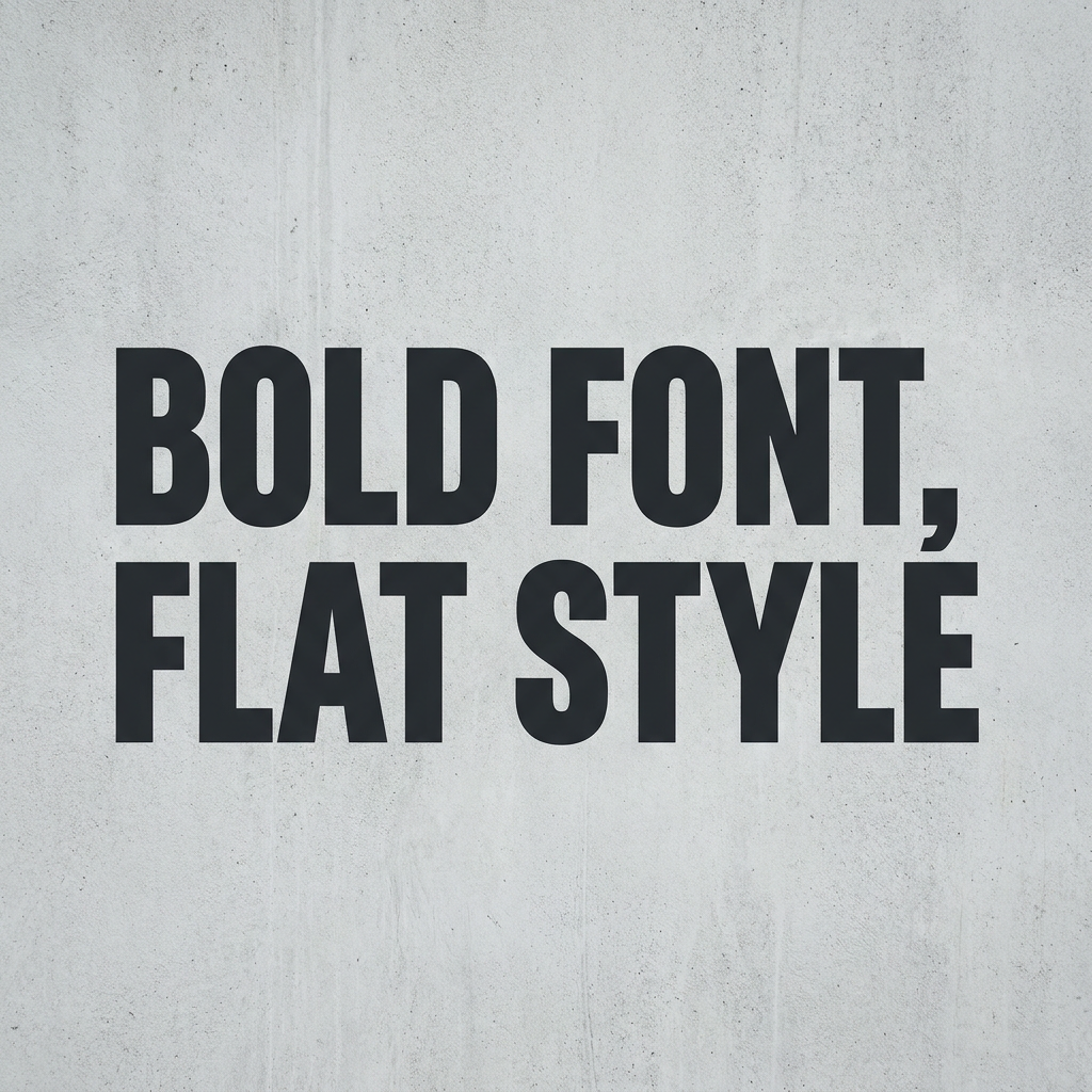 AI Design for bold font remove shadow and glossy