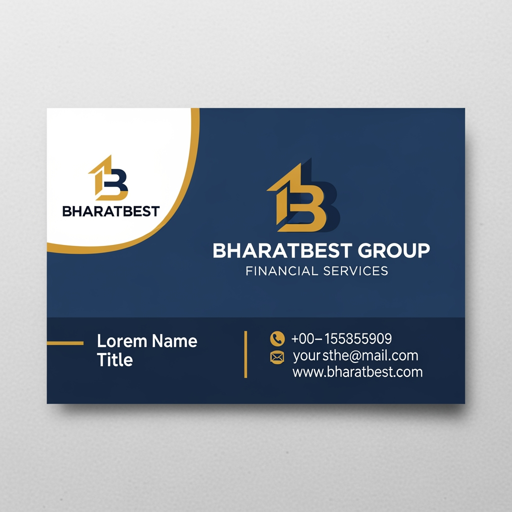 AI Design for bharatbest group logo financial services visiting card
