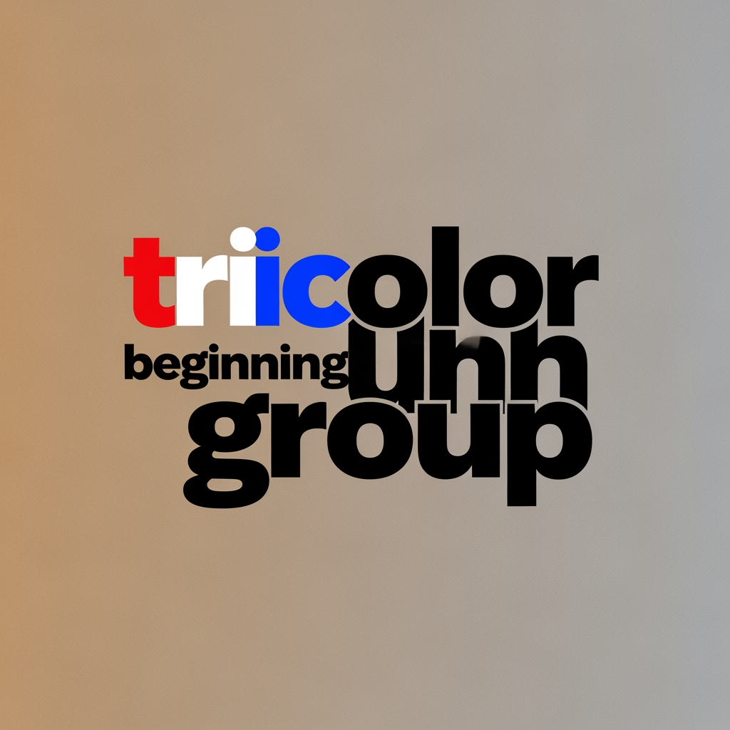 AI Design for tricolor in beginning and group bold