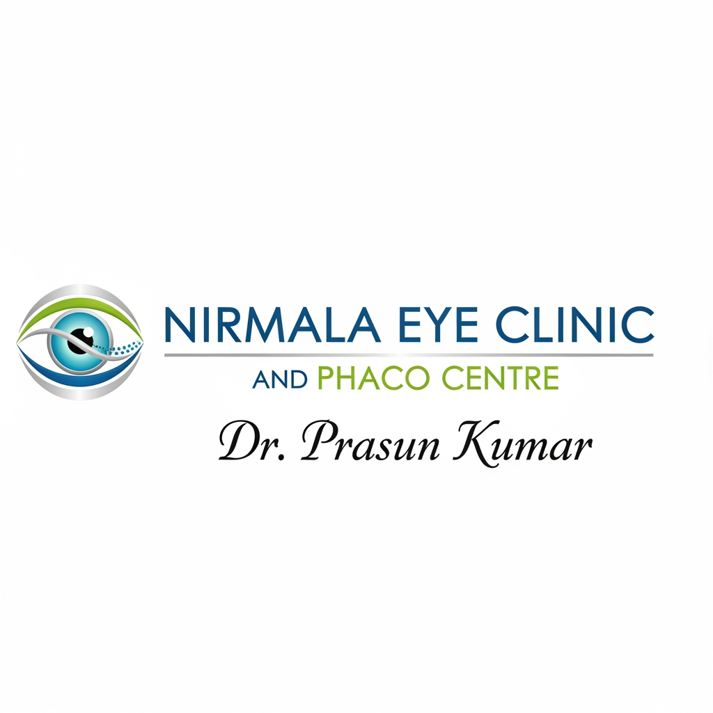AI Design for create a logo for eye clinic , Nirmala eye clinic and phaco centre , docs name doctor prasun kumar