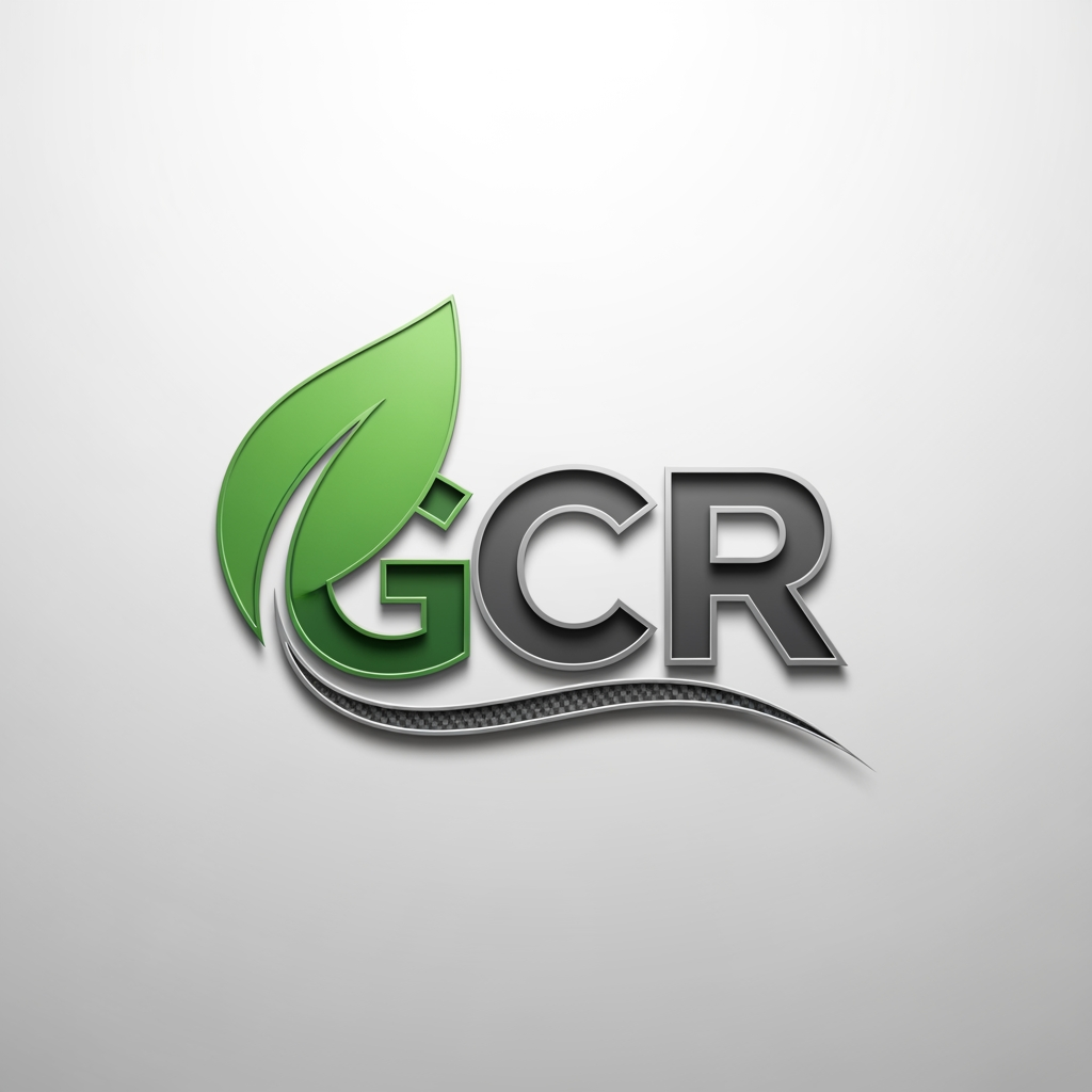 AI Design for create a 3d logo named GCR, in which G,C,R should come in the logo as the full form is Green Carbon Research Solutions.  now give me some more options in which dont write the full form