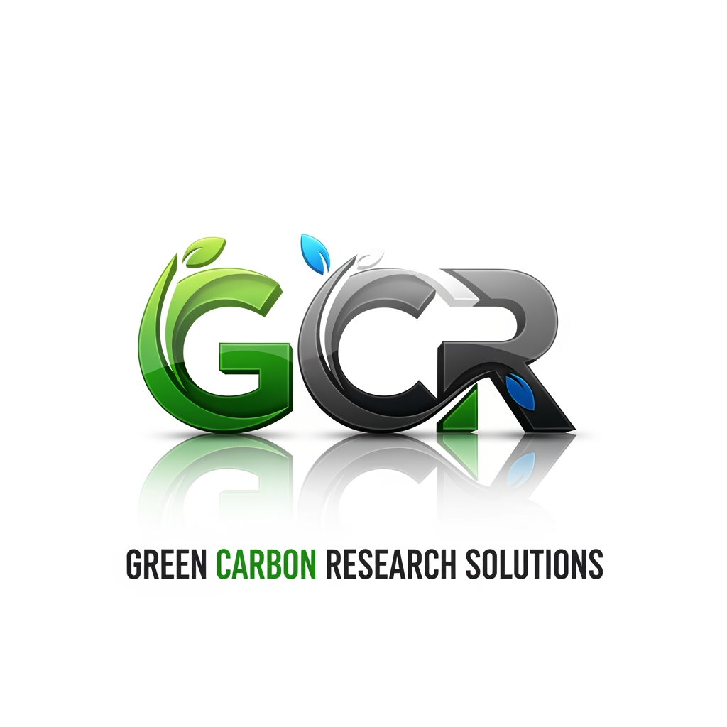 AI Design for create a 3d logo named GCR, in which G,C,R should come in the logo as the full form is Green Carbon Research Solutions.  now give me some more options in which dont write the full form