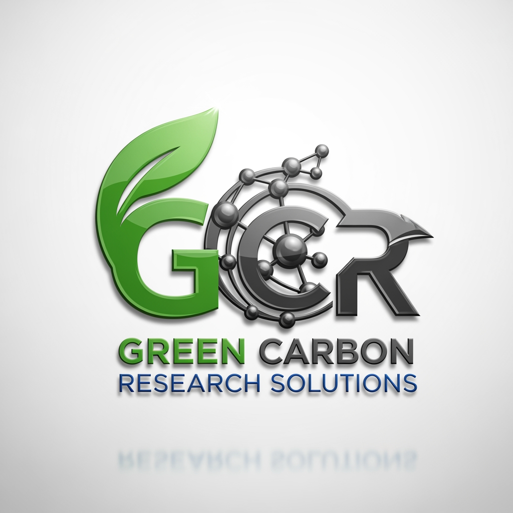 AI Design for create a 3d logo named GCR, in which G,C,R should come in the logo as the full form is Green Carbon Research Solutions.