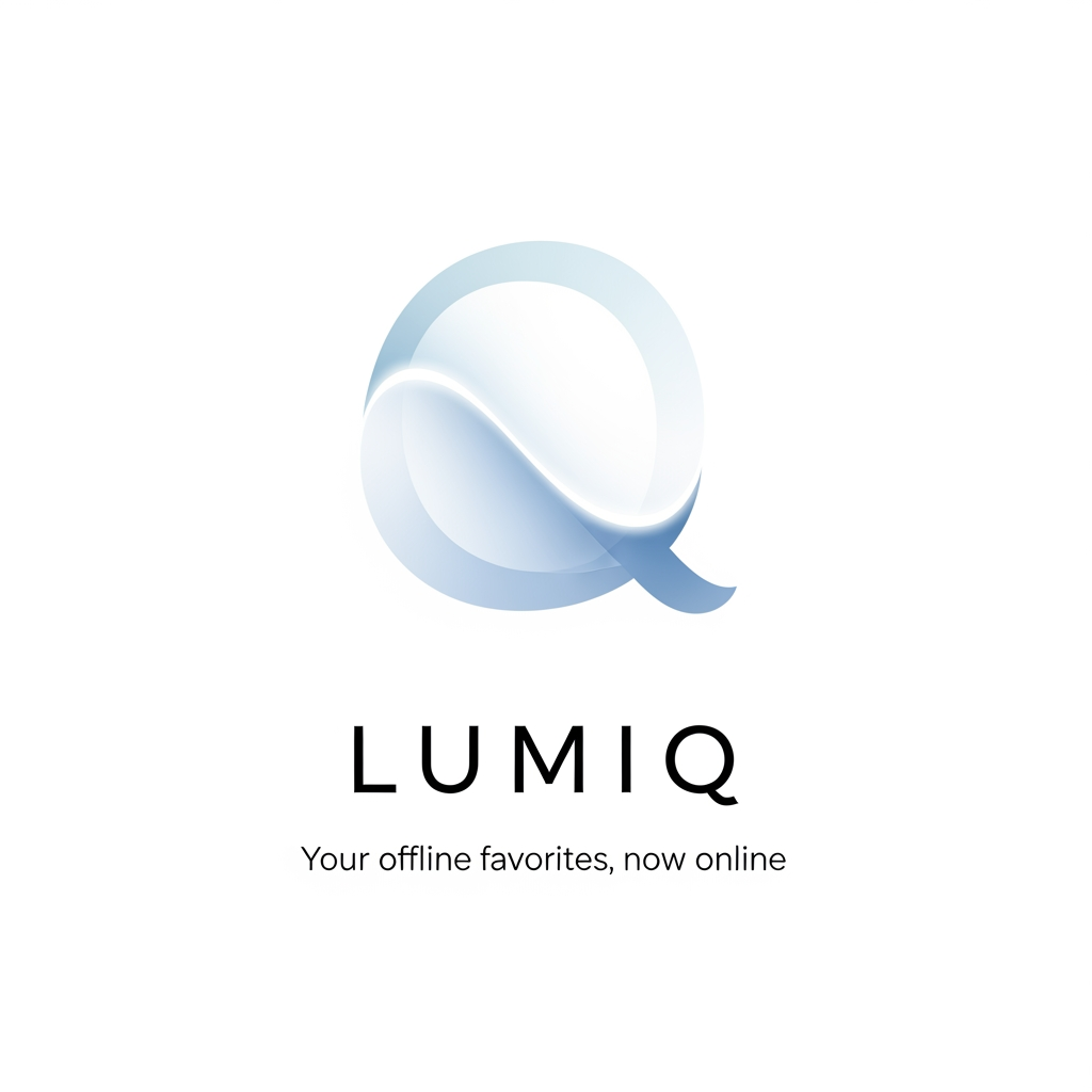 AI Design for generate a minimal logo to our skin care app , app name lumiq slogan your offline favoraites now online & transfer make it minimal make more profectional
