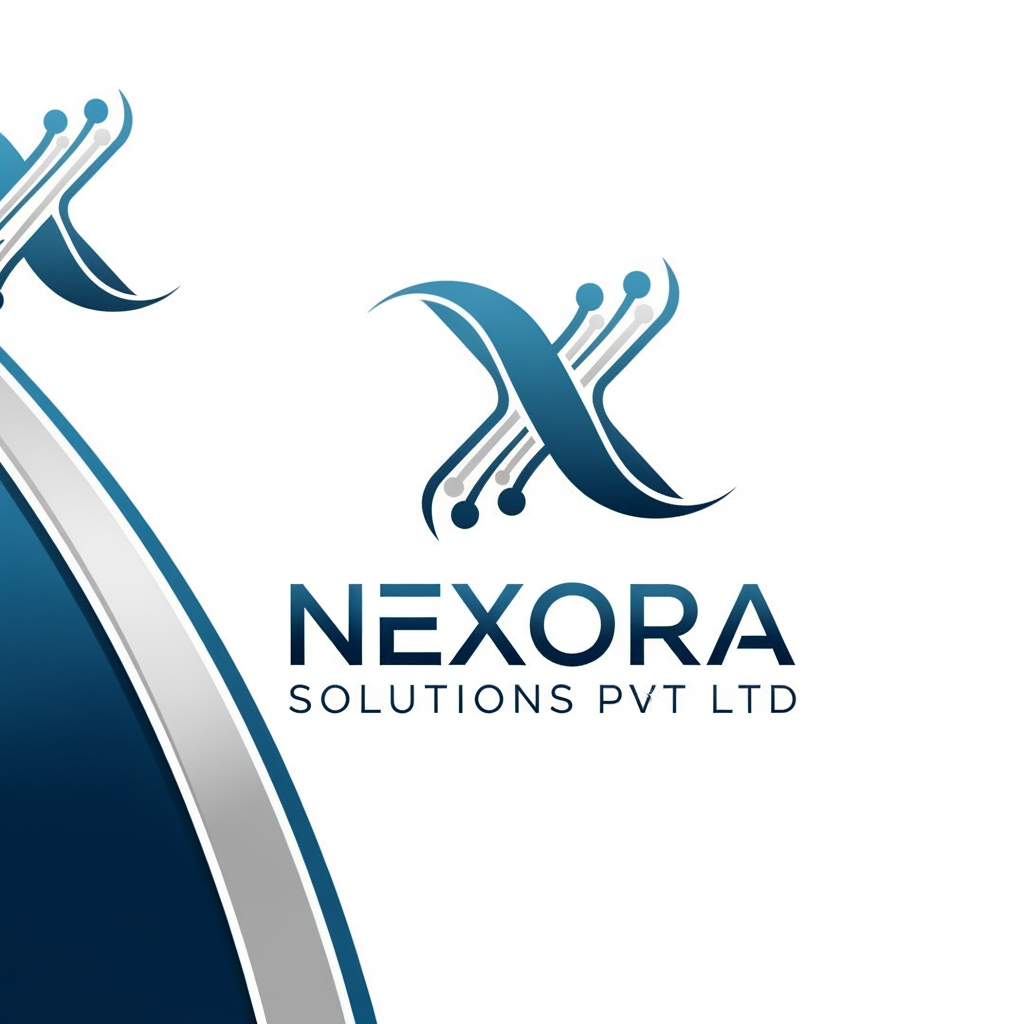 AI Design for i want to make creative good logo for tech company Nexora solutions pvt ltd