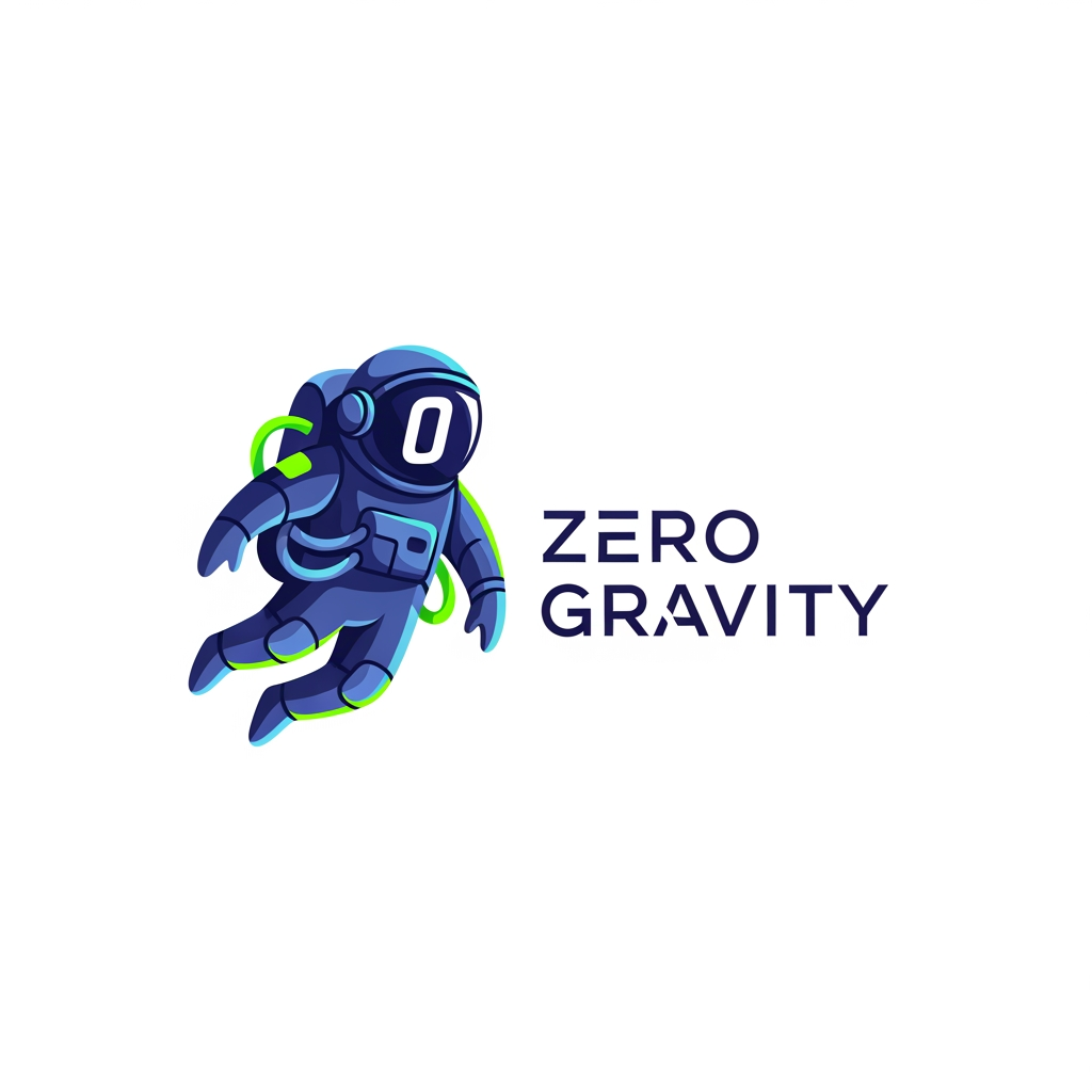 AI Design for logo for hackathron and the team name is zero gravity
give me some more