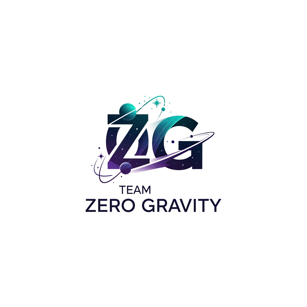 AI Design for logo for hackathron and the team name is zero gravity
give me some more