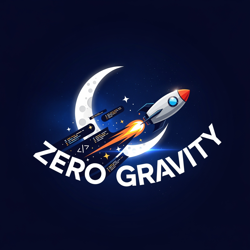 AI Design for logo for hackathron and the team name is zero gravity
give me some more