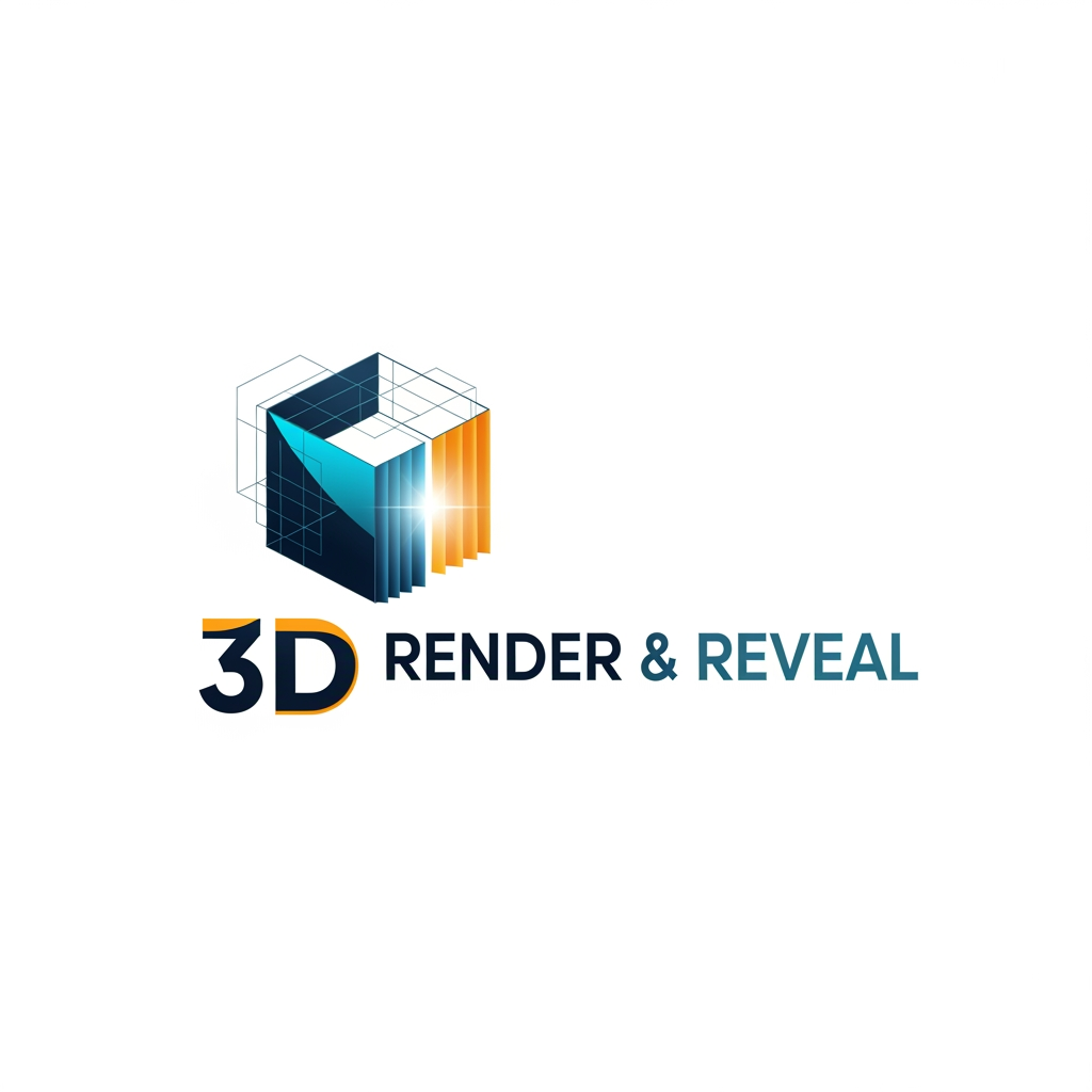 AI Design for I DO 3D INTERIOR DESIGNING FREE LANCING PROJECTS AND I HAVE CHOSE A NAME 3D RENDER & REVEAL SO I WANT LOGO FOR THAT