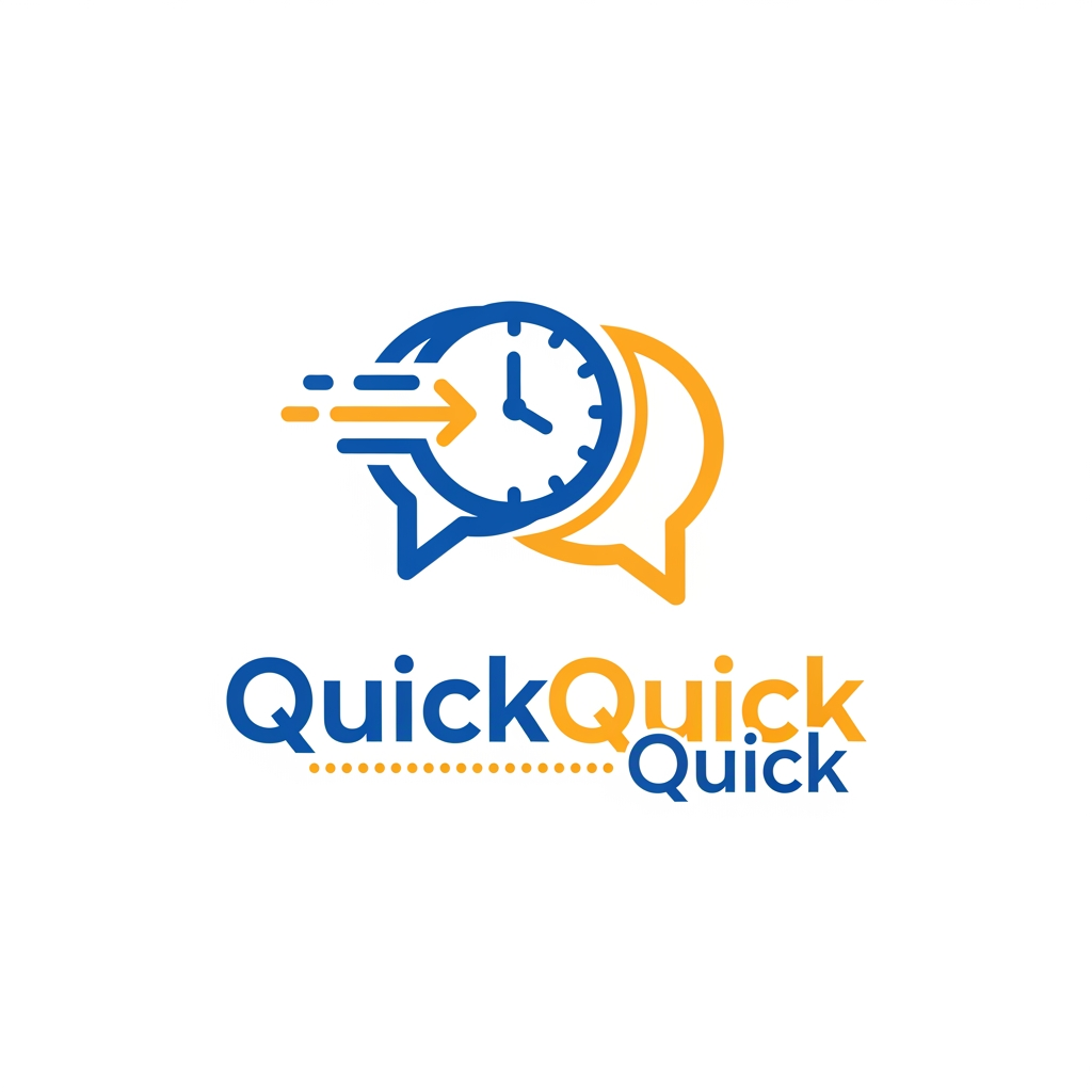 AI Design for i am developing a news website that gives news in shorter format and the name of the website is QuickQuick please create the logo for my website that looks creative and that show my objective of the website that is giving the news