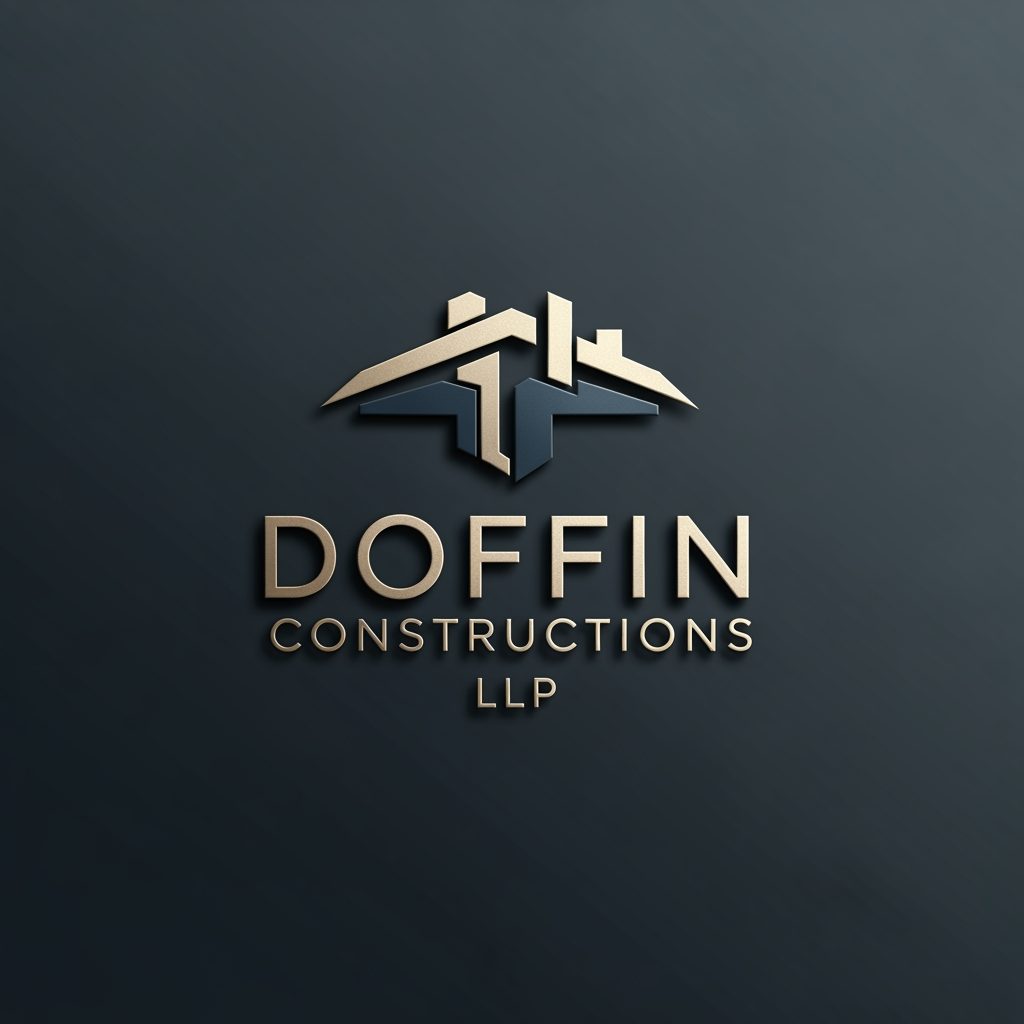 AI Design for DOFFIN CONSTRUCTIONS LLP LOGO IN SLEEK AND LUXURY PROFESSIONAL