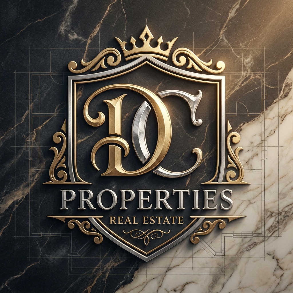 AI Design for DC LOGO FOR REAL ESTATE IN LUXURY FONT