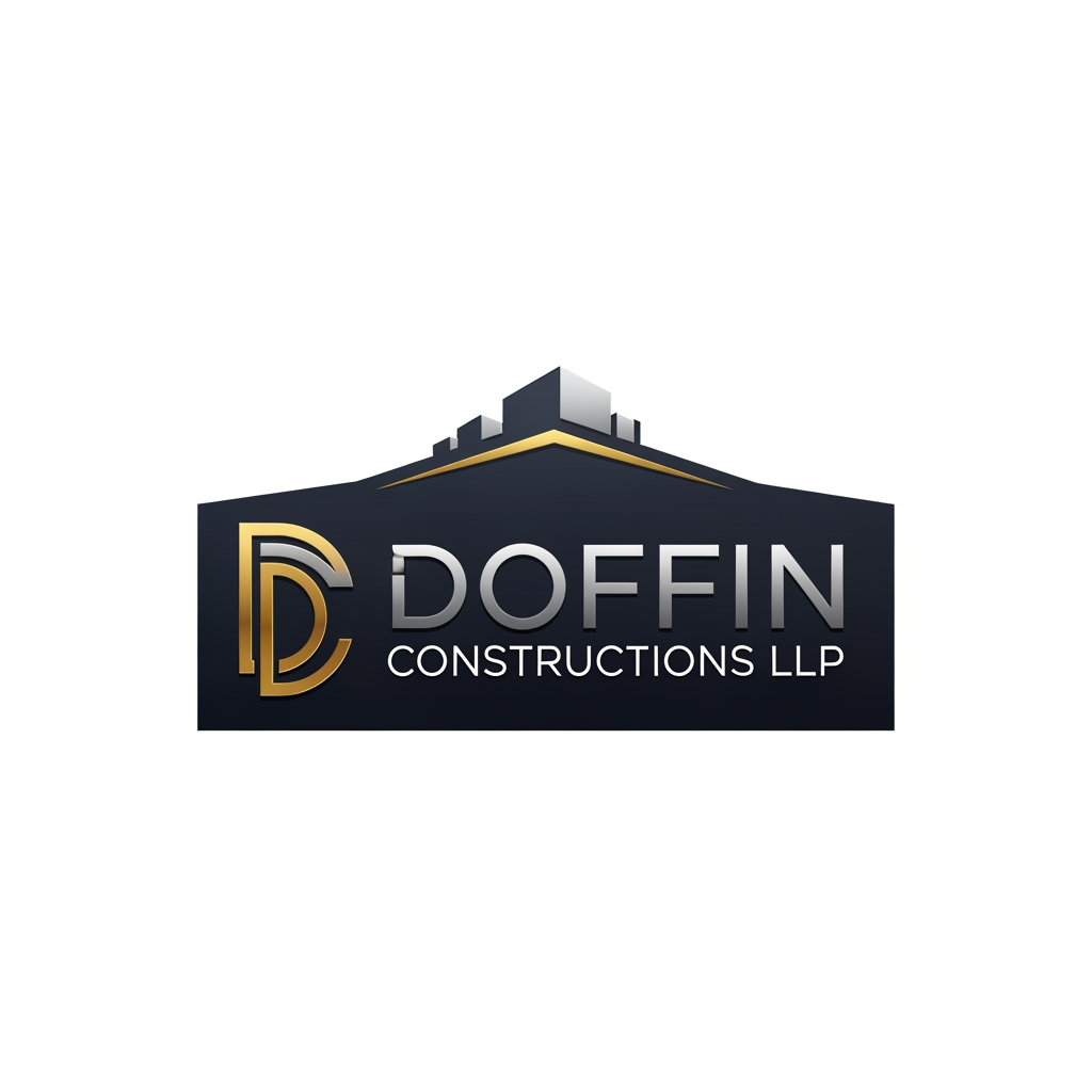 AI Design for DOFFIN CONSTRUCTIONS LLP LOGO IN SLEEK AND LUXURY PROFESSIONAL